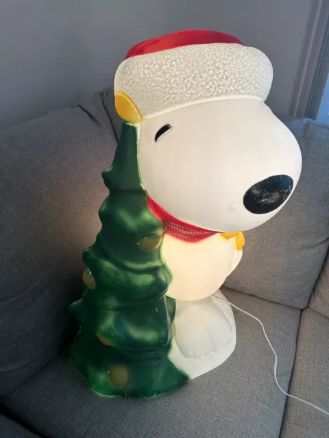CHRISTMAS GENERAL FOAM Blow Mold Snoopy Peanuts Tree Woodstock 30