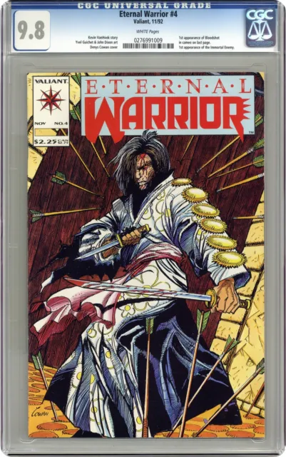 Eternal Warrior #4 CGC 9.8 1992 0276991009 1st app. Bloodshot (cameo)