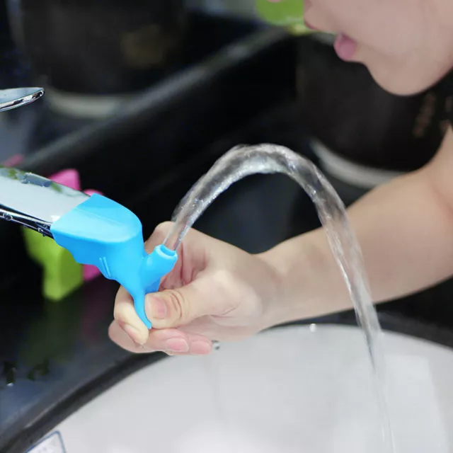 Bathroom Silicone Water Faucet Tap Sink Extender For Kids Hand Washing AU 3