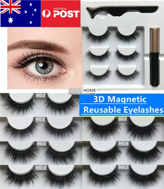 Magnetic Eyelashes Reusable Makeup Handmade False Lashes Extensions Eyeliner