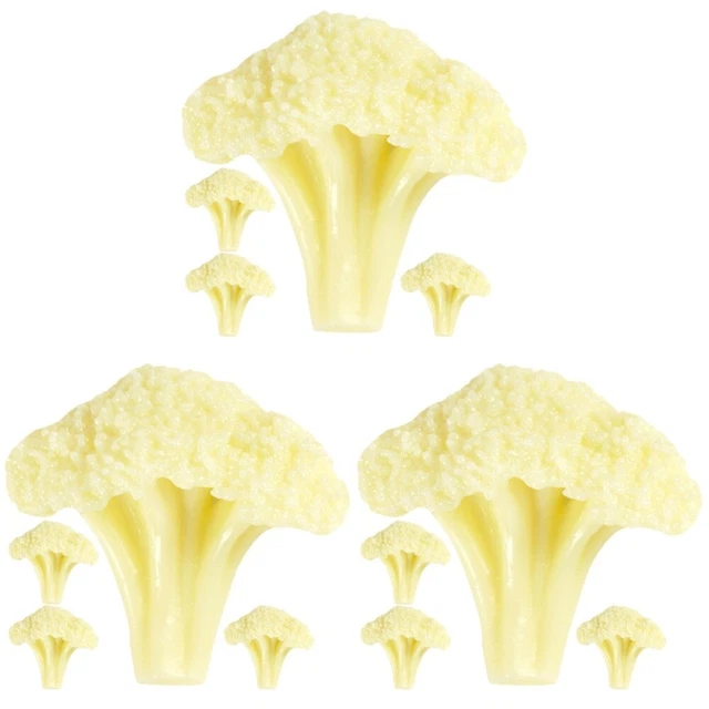 Fake Broccoli 3 PCS FAKE Broccoli Cauliflower Model Vegetable Display Shop Decoration ...