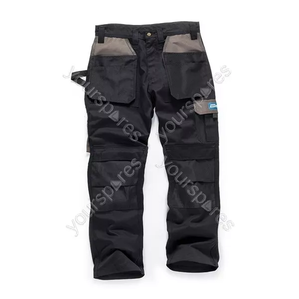Tough Grit Holster Work Trousers Black - 40R