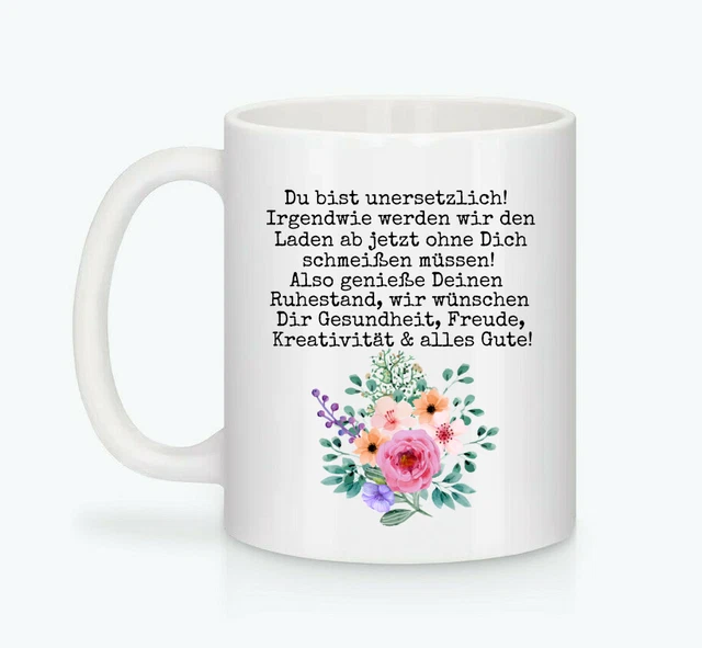 LUSTIGE KAFFEE SPRUCH Tasse Rentnerin 2023 Ruhestand Legende in Rente