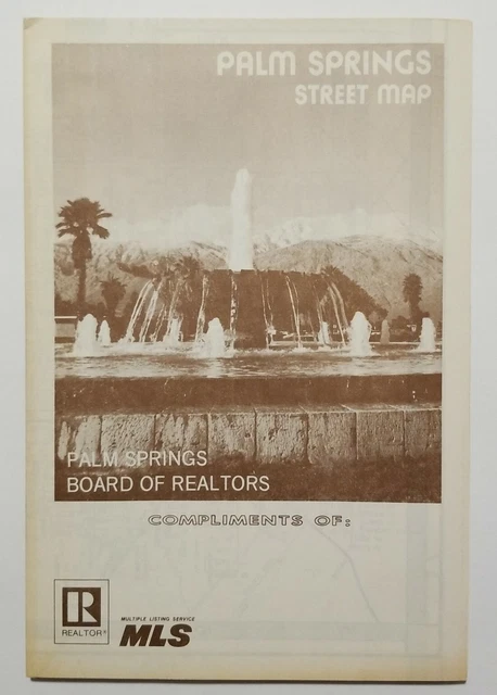 VINTAGE 1978 PALM SPRINGS Street Map $14.99 - PicClick