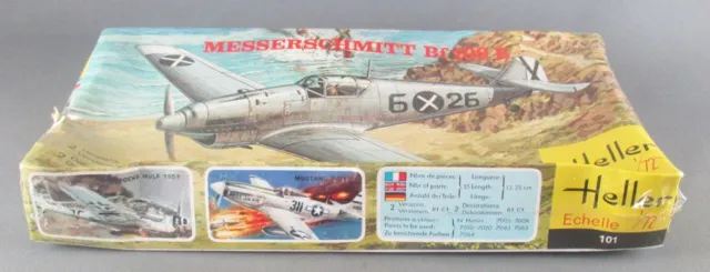 Heller - N°101 Messerschmitt Bf 109 B 2 Décorations 1/72 Neuf Boite Cellophanée 3