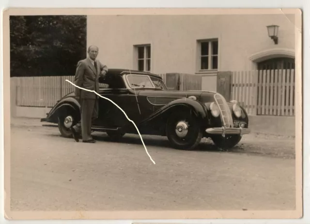 10x7cm altes Orig Baryt Foto 1949 BMW 327 Cabrio Bayern AB 99-4359 photo 1 2