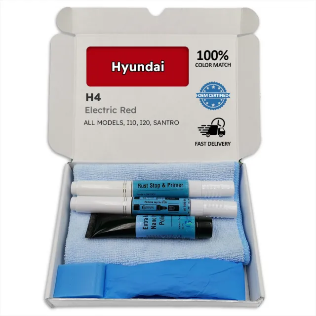 H4 Electric Red Touch Up Paint for Hyundai I10 I20 SANTRO Pen Stick Scratch Chi