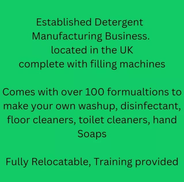 Detergent Manufacturing Business