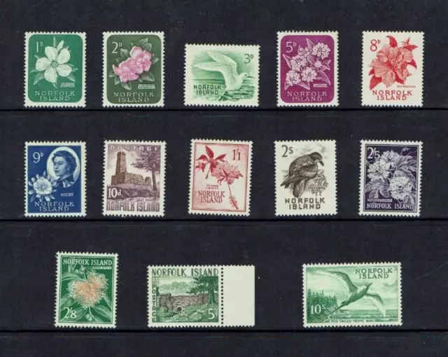 Norfolk Island: !960 Pre-decimal  Definitive Set, MNH