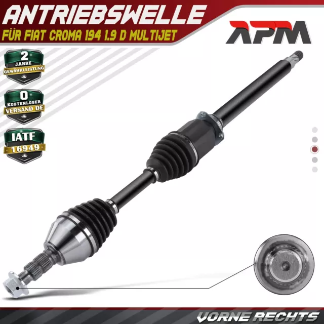 Arbre Boite de Vitesse avant Droit 973mm pour Fiat Croma 194 1.9D Multijet