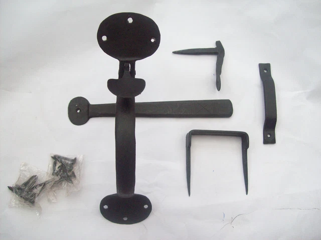 Hand Forged Blacksmith Antique Iron Rustic Cottage Suffolk Thumb Latch Penny End