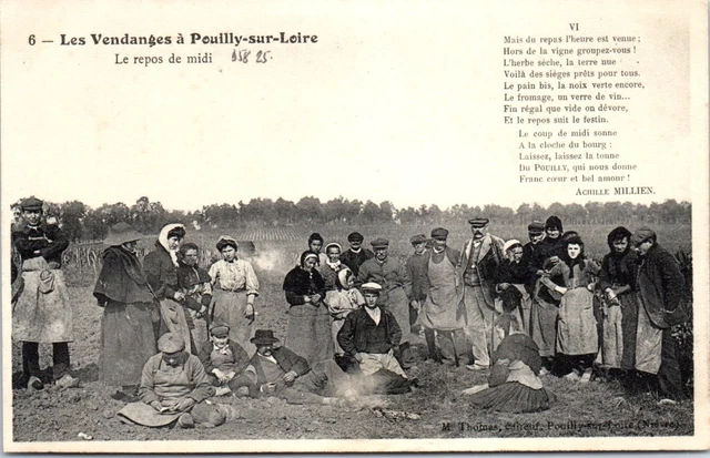 58 POUILLY SUR LOIRE - les vendanges - le repos du midi