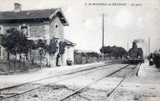 Cpa 01 Saint Maurice De Beynost La Gare (Train En Gare Pretty Cpa