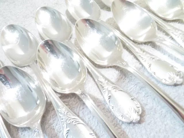 Vintage French silver-plated 12 coffee spoons Christofle Marly 13,6cm