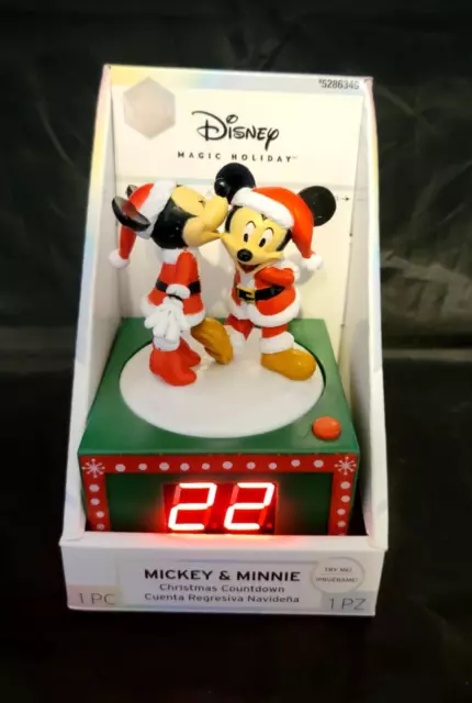 NIB 2023 Gemmy DISNEY Mickey Minnie Mouse Talking Christmas Countdown Calendar
