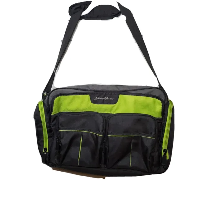 Eddie Bauer XL Diaper Duffle Bag 19"Wx12"T Compartments Pockets Weekend EasyAcce