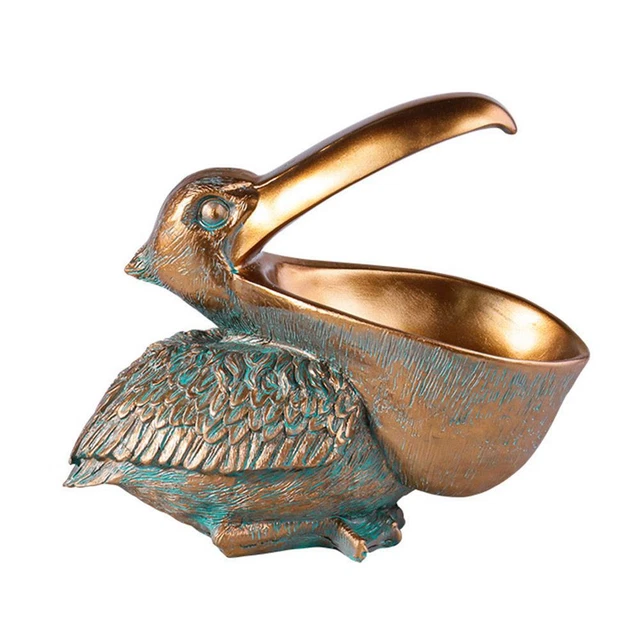 Bagno Per Uccelli In Bronzo Effetto Anticato Con Fioriera E Statuette – Giardino