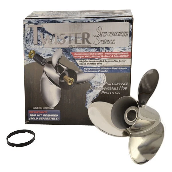 Michigan Wheel Twister Boat Propeller 223154 | LH 13 1/4 x 17P