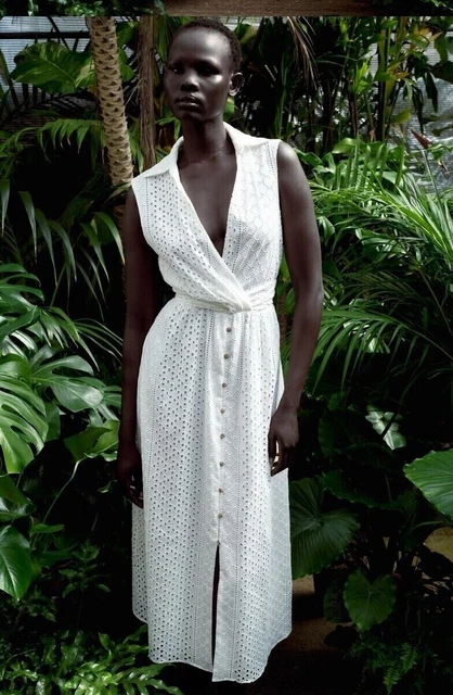 green emerald velvet dress Lemlem Abira Empire Waist Tiered Cotton Cover-Up Maxi Dress in White