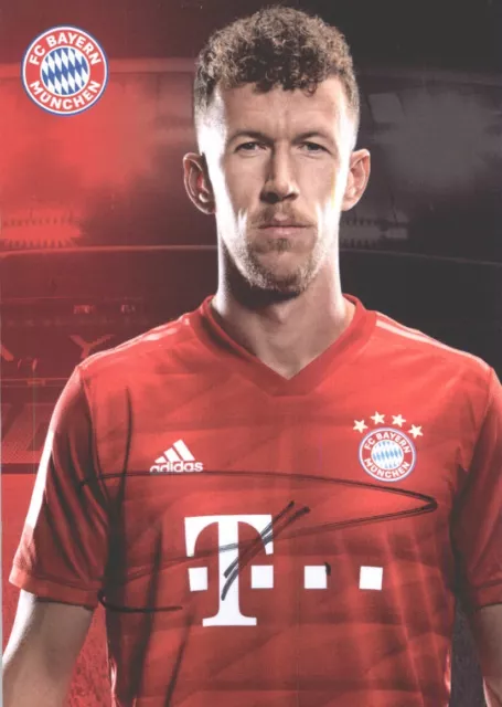14 Ivan Perisic UH signed Autogrammkarte Bayern München 2019/20 7927 D