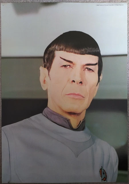 Star Trek 1980 Poster - Leonard Nimoy - Spock - 17.75" x 25.25" Unused  Original