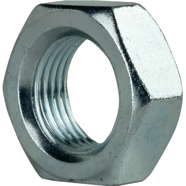 3/8"-16 Thin Hex Jam Nuts Grade 2 Steel Electro Zinc Plated Qty 50