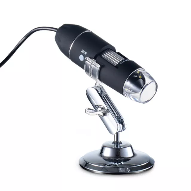 8 LED Digital Tragbares USB-Digitalmikroskop, 1600-fach, Metallständer,