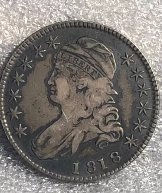 1818 Capped Bust Half Dollar Silver .50 Cents Great Silver Half Dollar Coin