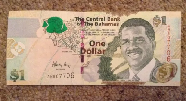 Bahamas Banknote. One Dollar. Uncirculated