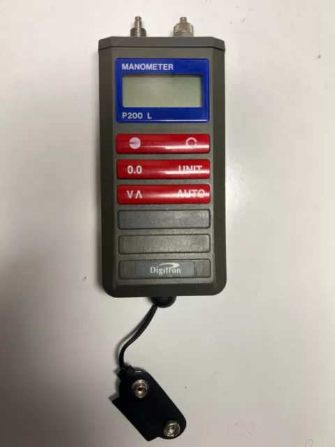 Manometer P200L Low range of 0 - 199.9 mBar and a High range of 0 - 500