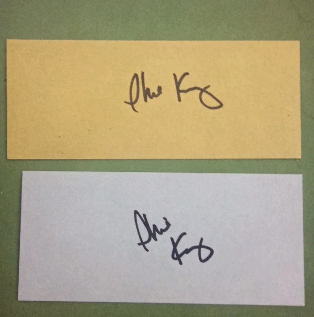 2 Nike founder CEO Phil Knight signed cards Autograph