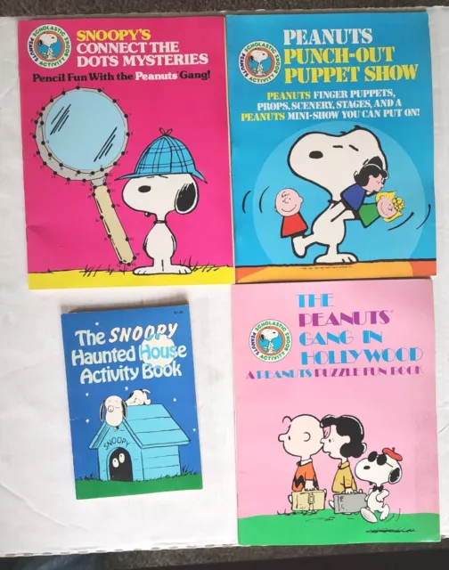 Vintage Snoopy Peanuts Activity Book Lot Charlie Brown Unused!  1980's