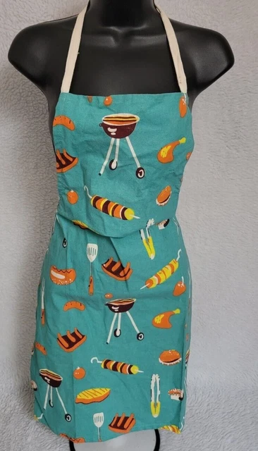 Juniors Womens Multi Color Grilling Food Design Apron