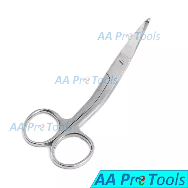 AA Pro: Knowles Bandage Scissors, Angled Shank 5.5" Stainless Steel Best Quality