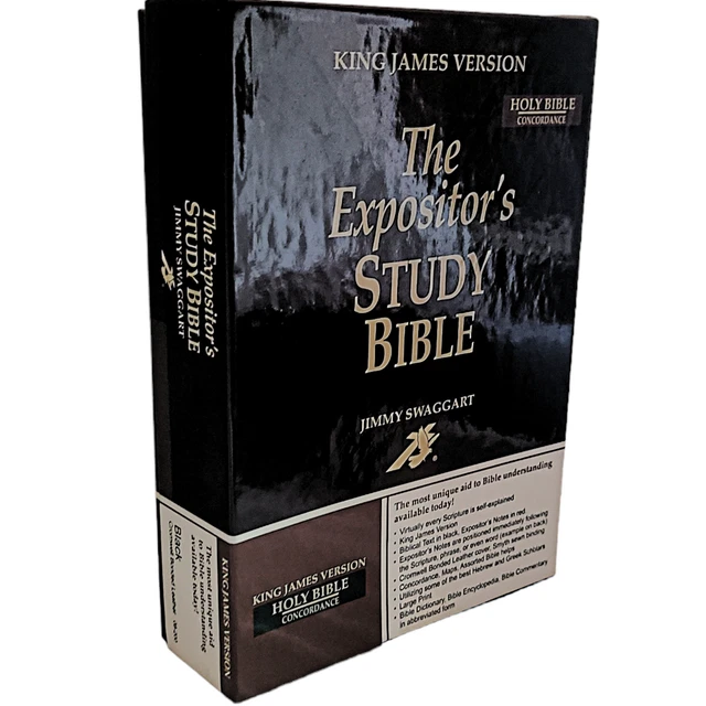 THE EXPOSITORS STUDY Bible Jimmy Swaggart King James Version Black Leather 8-200 £173.66 ...