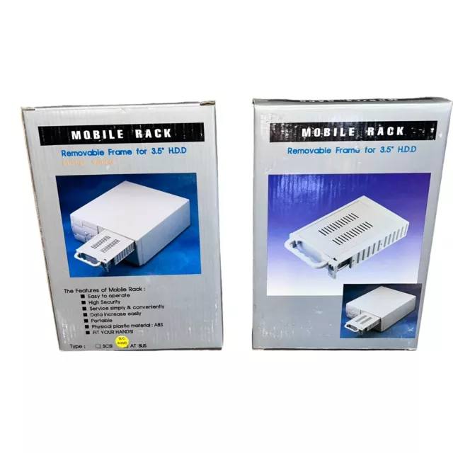 5.25 Mobile rack  HDD Hard disk Removable caddy SCSI 50 Pin LOT OF 2 NEW