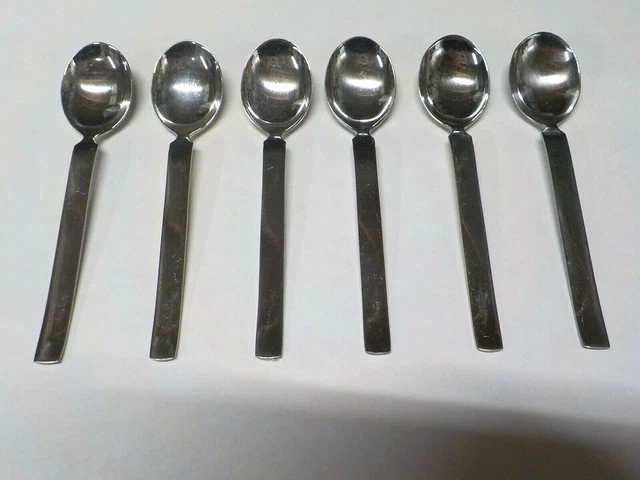 Set Of 6 Rare Calderoni Italy Dessert Or Tea Spoons Preowned Condition Set Of 6 Rare Calderoni Italy Dessert Or Tea Spoons Preowned Condition