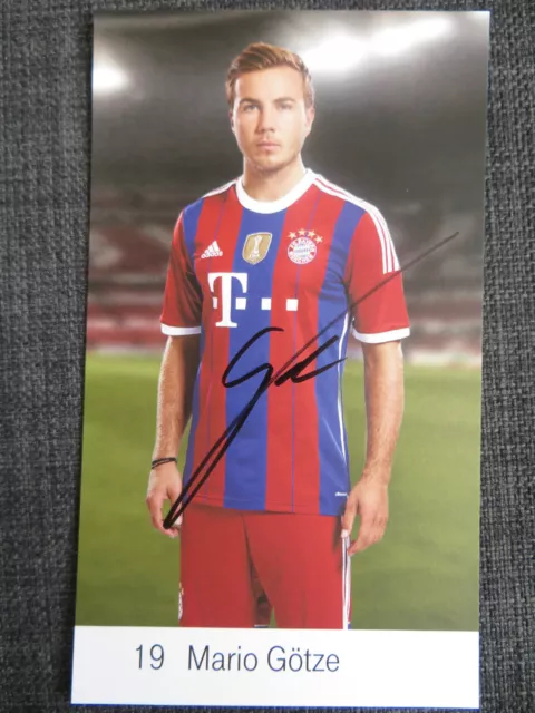 Handsignierte AK Autogrammkarte *MARIO GÖTZE* FC Bayern München 14/15 2014/2015