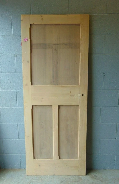 Reclaimed 31 1/2" x 80" 1930s  Panel Pine Wooden Internal Door 623
