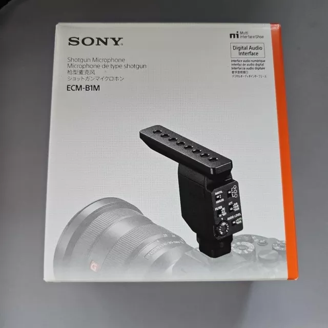 SONY ECM-B1M Shotgun Microphone Camera Mount Digital Audio Interface New