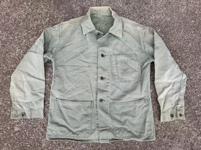 VINTAGE USMC UTILITY Field Jacket WW2 workwear chore jacket 1940's ...