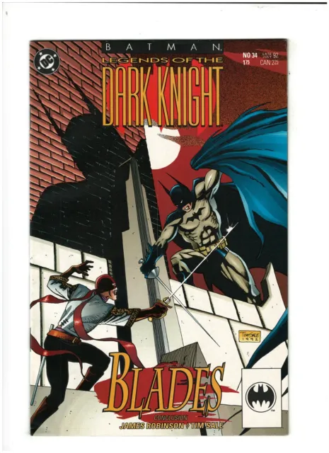 Batman Legends of the Dark Knight #34 VF+ 8.5 James Robinson & Tim Sale 1992