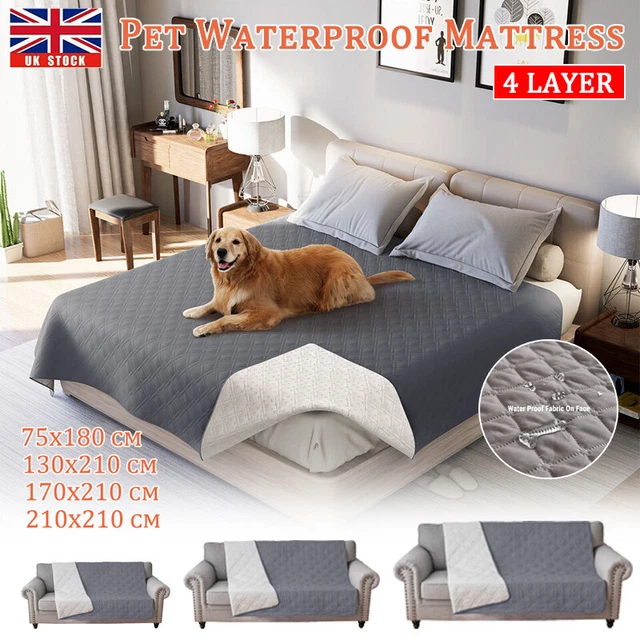Quilted Bed Cover Mattress Protector Waterproof Pet Sofa Mat Bed Blanket Home