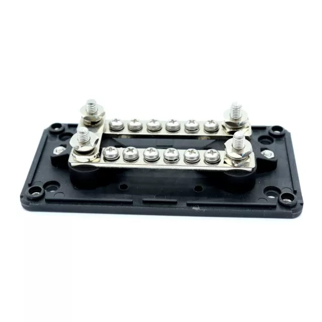 Universal 48VDC Car Bus Bar Power Negative Distribution Box Black Terminal Block 3