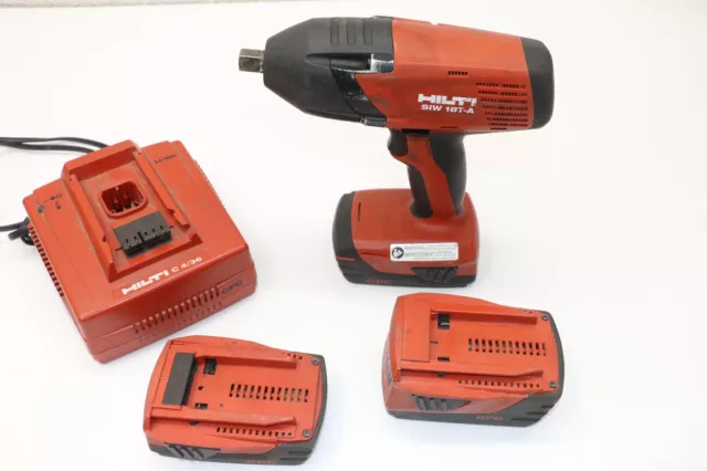 HILTI SIW 18T-A 1/2" High Torque Impact, Two Batteries, And Charger