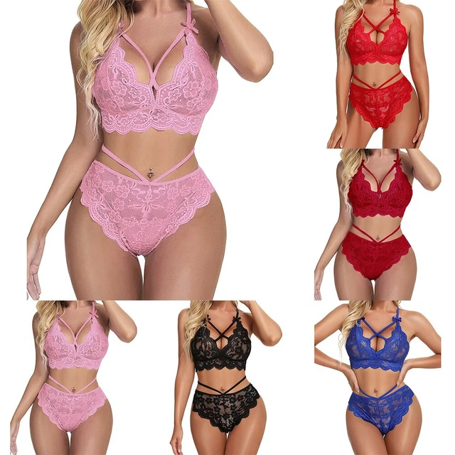 Ensemble de soutien-gorge en dentelle sensuelle avec string séduisant vêtement