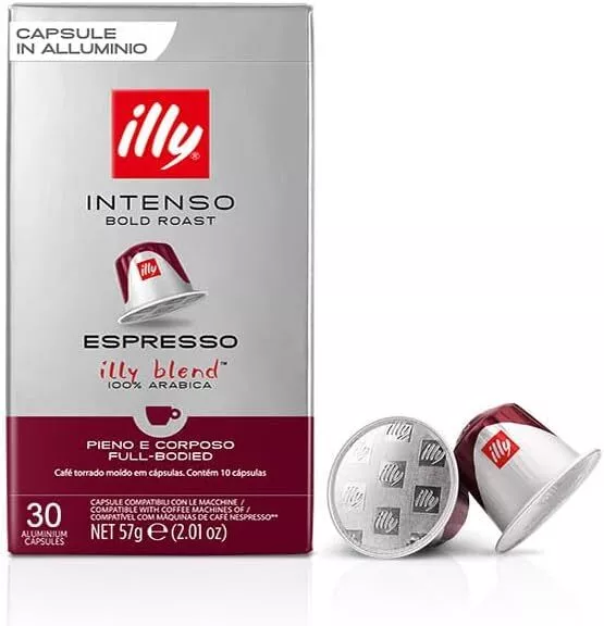 ILLY Lot de 30 capsules compatibles Nespresso 3 boîtes de 10 café Gusto Intenso