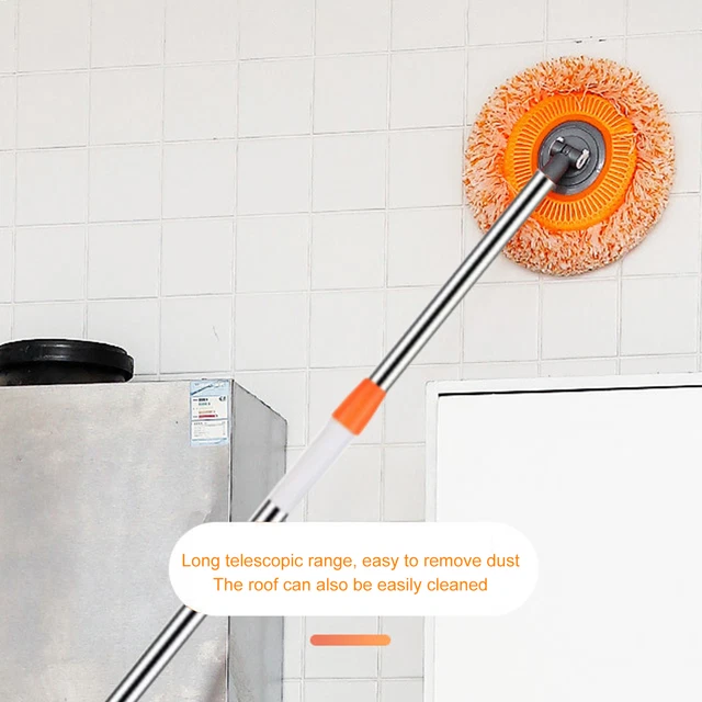 Mop Strong Bearing Capacity Dust Remover Telescopic Round Cleaning Mop