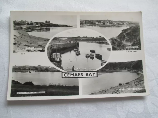 Vintage Tuck's Rp Multi View Postcard,"  Cemaes Bay , Wales  "  .