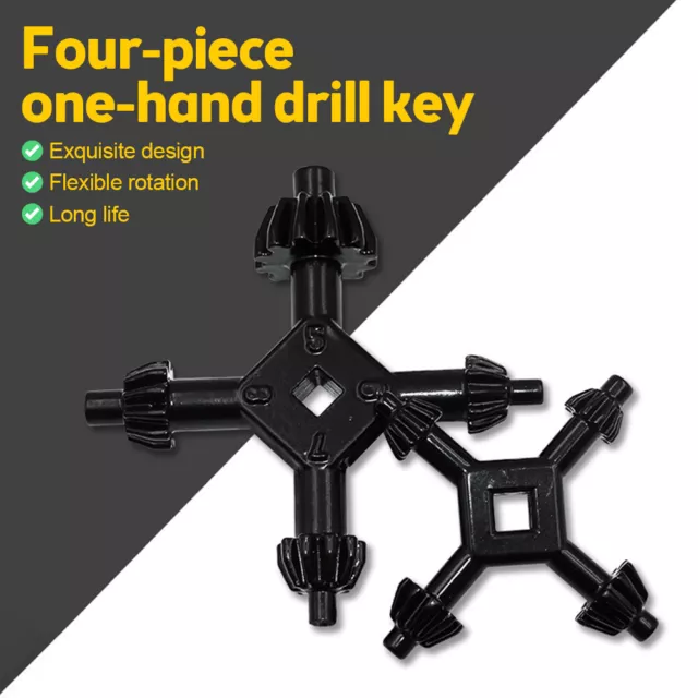 4 Way Drill Press Chuck Key Size Chucks Universal Combination Hand Promotion UK